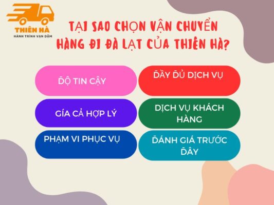 Vận chuyển hàng đi đà lạt của Thiên Hà