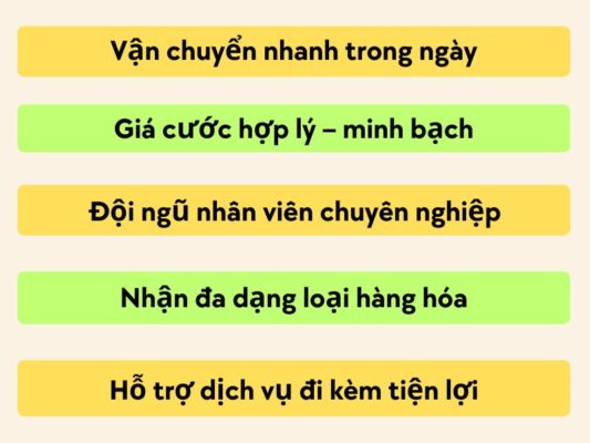 Đặc điểm nổi bật của chành xe chuyển hàng Cần Thơ Châu Đốc