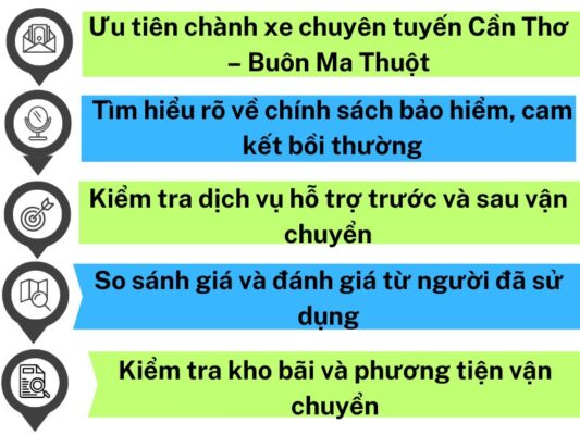 Kinh nghiệm chọn chành xe chuyển hàng Cần Thơ Buôn Ma Thuột