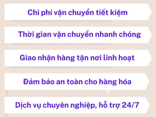 Lợi ích khi sử dụng chành xe chuyển hàng Cần Thơ Đắk Nông