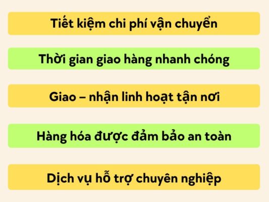 Lợi ích nổi bật của chành xe chuyển hàng Cần Thơ Đồng Nai