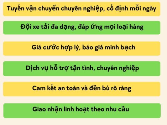 Lý do nên chọn chành xe chuyển hàng Cần Thơ Phú Mỹ