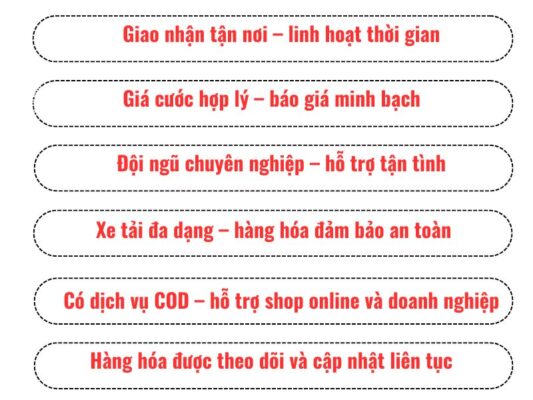 Ưu điểm nổi bật của chành xe chuyển hàng Cần Thơ Đắk Lắk