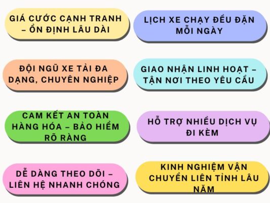 Ưu điểm nổi bật của chành xe chuyển hàng Cần Thơ Nha Trang