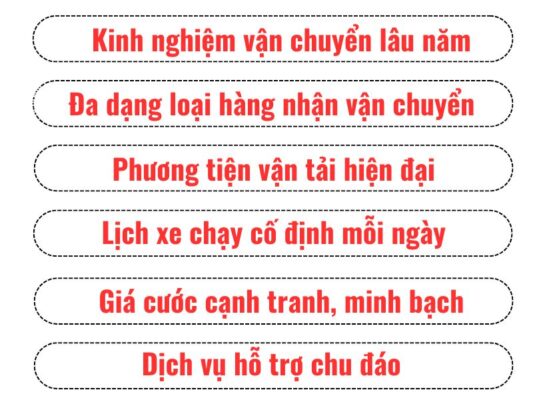 Lý do chọn chành xe chuyển hàng Cần Thơ Huế