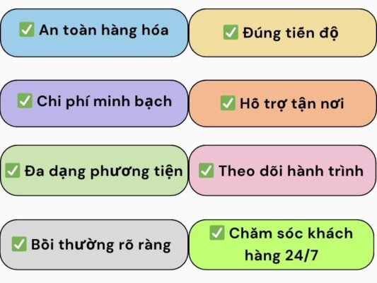 Những cam kết của chành xe chuyển hàng Cần Thơ Hòa Bình