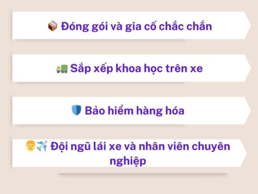 Cách chành xe chuyển hàng Đà Nẵng Tân An đảm bảo an toàn