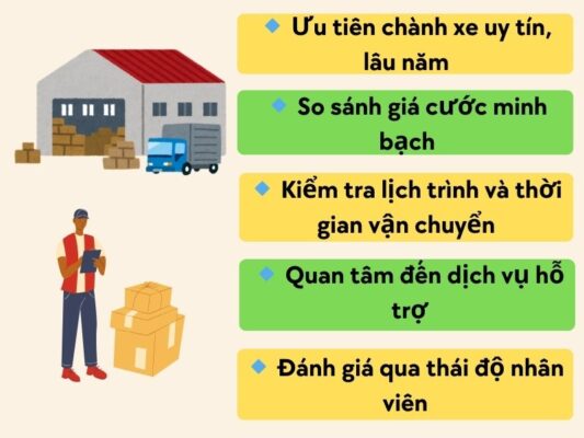 Kinh nghiệm chọn chành xe chuyển hàng Đà Nẵng Trà Vinh
