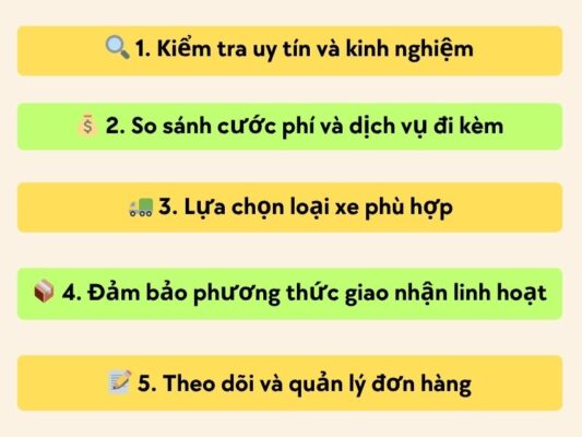Kinh nghiệm chọn chành xe chuyển hàng Đà Nẵng Nha Trang