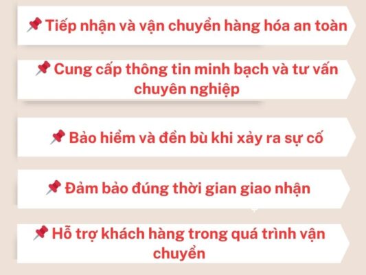 Nghĩa vụ chành xe chuyển hàng Đà Nẵng Châu Đốc