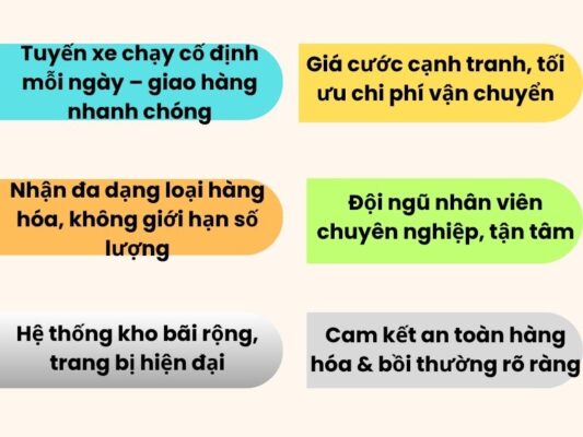 Ưu điểm nổi bật của chành xe chuyển hàng Đà Nẵng Pleiku