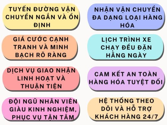 Ưu thế của chành xe chuyển hàng Đà Nẵng Bình Định