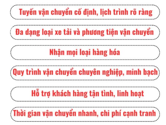 Đặc điểm nổi bật chành xe chuyển hàng Đà Nẵng Chí Linh