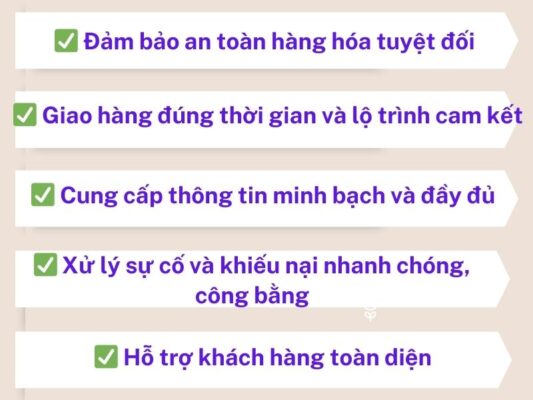Trách nhiệm chành xe chuyển hàng Đà Nẵng Vinh