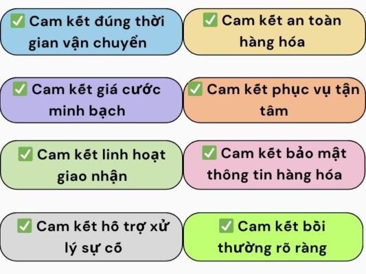 Những cam kết của chành xe chuyển hàng Tây Ninh Hưng Yên