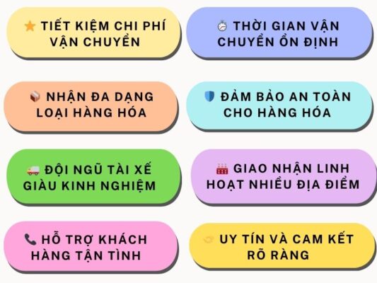 Lợi ích khi sử dụng chành xe chuyển hàng Tây Ninh Bắc Ninh
