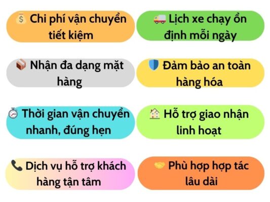 Lợi ích nổi bật của chành xe chuyển hàng Tây Ninh Hà Nội