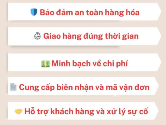 Nghĩa vụ của chành xe chuyển hàng Tây Ninh Ngã Bảy