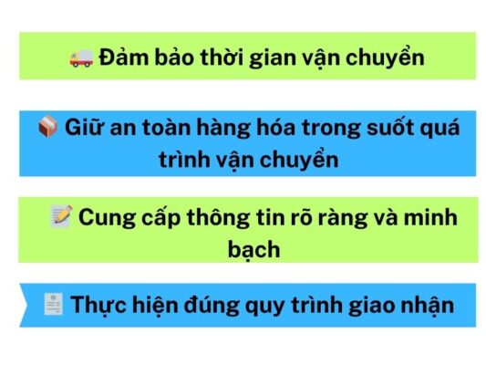 Nhiệm vụ của chành xe chuyển hàng Tây Ninh Biên Hòa