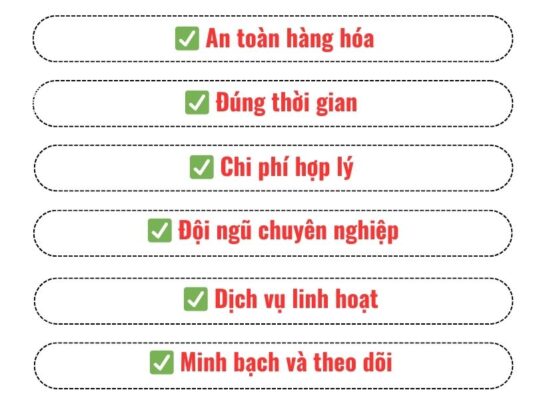 Tiêu chí làm việc của chành xe chuyển hàng Tây Ninh Hậu Giang
