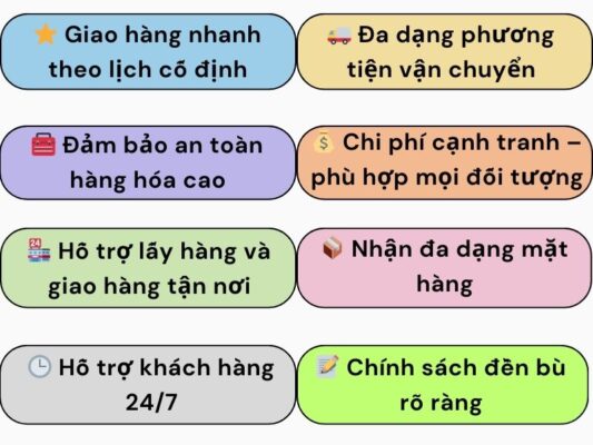 Ưu điểm của chành xe chuyển hàng Tây Ninh Châu Đốc