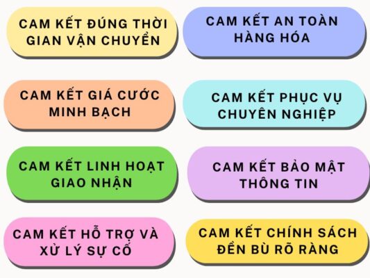 Cam kết của chành xe chuyển hàng Vũng Tàu Gia Lai