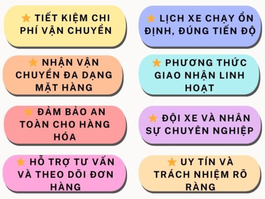 Lợi ích khi sử dụng chành xe chuyển hàng Tây Ninh Cẩm Phả