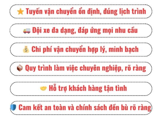Những lý do để chọn chành xe chuyển hàng Vũng Tàu Gò Công