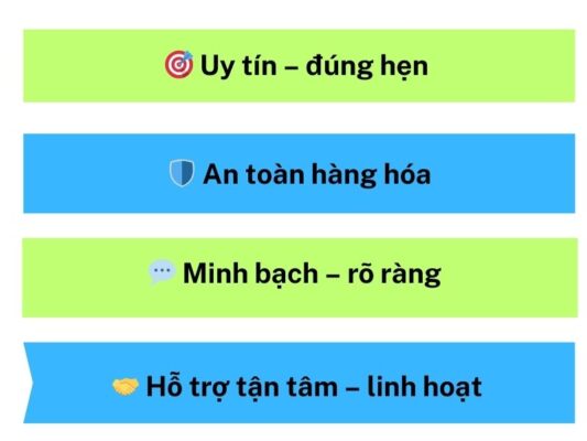 Tiêu chí làm việc của chành xe chuyển hàng Vũng Tàu Đà Lạt