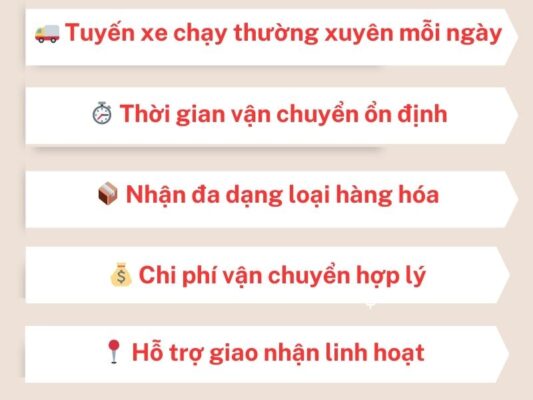 Đặc điểm nổi bật chành xe chuyển hàng Vũng Tàu Tam Điệp