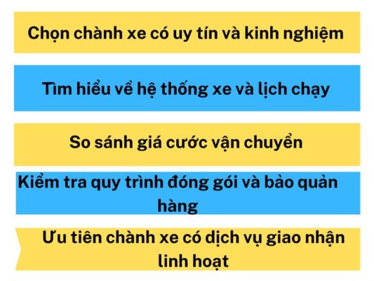 Kinh nghiệm chọn chành xe chuyển hàng Vũng Tàu Hà Tĩnh