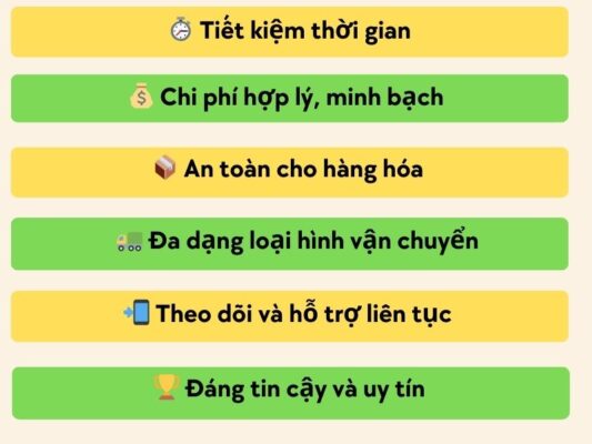 Lợi ích khi sử dụng chành xe chuyển hàng Vũng Tàu Móng Cái