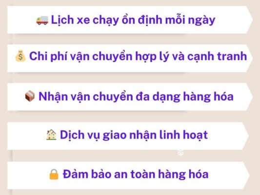 Những lý do để chọn chành xe chuyển hàng Vũng Tàu Tam Kỳ