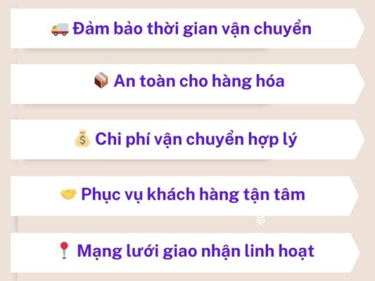 Tiêu chí hoạt động của chành xe chuyển hàng Vũng Tàu Từ Sơn