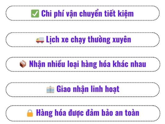 Ưu điểm của chành xe chuyển hàng Vũng Tàu Hải Dương