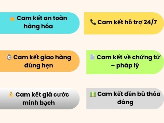 Cam kết của chành xe chuyển hàng Đà Nẵng Hòa Bình