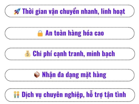 Đặc điểm nổi bật chành xe chuyển hàng Đà Nẵng Thừa Thiên Huế