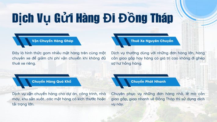 Dịch Vụ Của Chành Xe Về Đồng Tháp