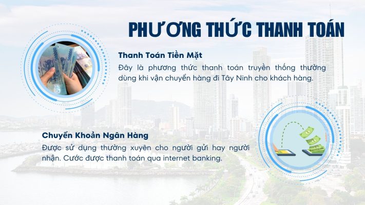 Phương Thức Thanh Toán Cho Chành Xe Đi Tây Ninh